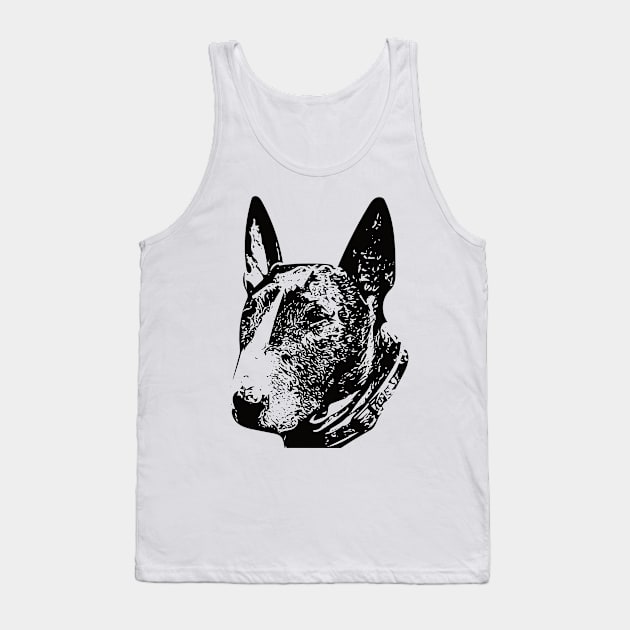 Bull Terrier Face Design - A Bully Christmas Gift Tank Top by DoggyStyles